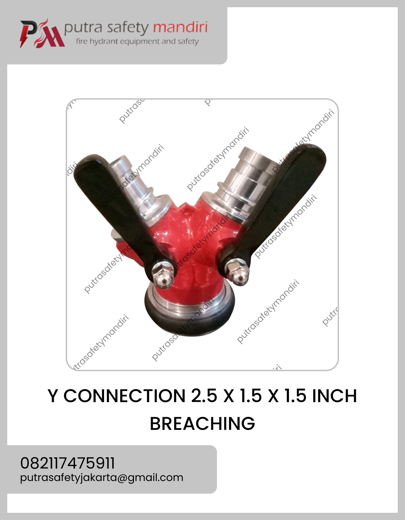 Y CONNECTION 2 HANDLE CABANG HYDRANT DUA ARAH 2.5