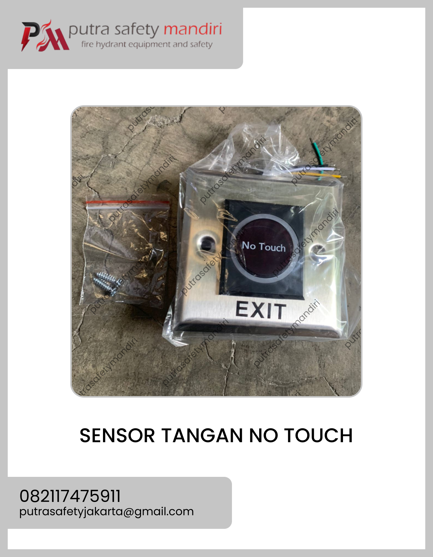 DISTRIBUTOR TOMBOL SENSOR TANGAN NO TOUCH TOUCHLESS EXIT PUSH BUTTON