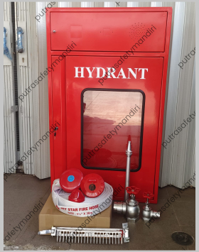 FOTO HYDRANT BOX PANEL KACA TYPE B FULLSET ALARM IMPORT ALUMINIUM MURAH