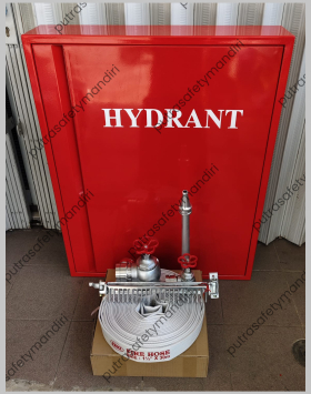 FOTO INDOOR BOX HYDRANT A2 FULLSET SELANG ZEKI IMPORT ALUMINIUM BARU JKT