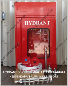 FOTO FULLSET IHB TYPE B ALARM HYDRANT BOX PINTU KACA AKSESORIS ALUMINIUM IMPORT BARU