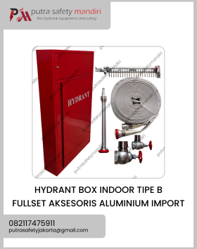 FOTO IHB FULLSET IMPORT ALUMINIUM HYDRANT BOX INDOOR TIPE B PINTU POLOS READY STOCK